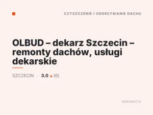 OLBUD – dekarz Szczecin – remonty dachów, usługi dekarskie