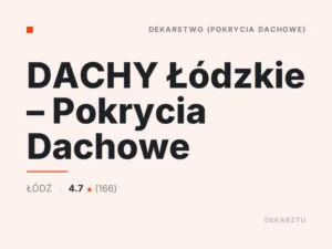 DACHY Łódzkie – Pokrycia Dachowe
