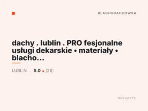 dachy . lublin . PRO fesjonalne usługi dekarskie • materiały • blacho dachówka • ceramiczna
