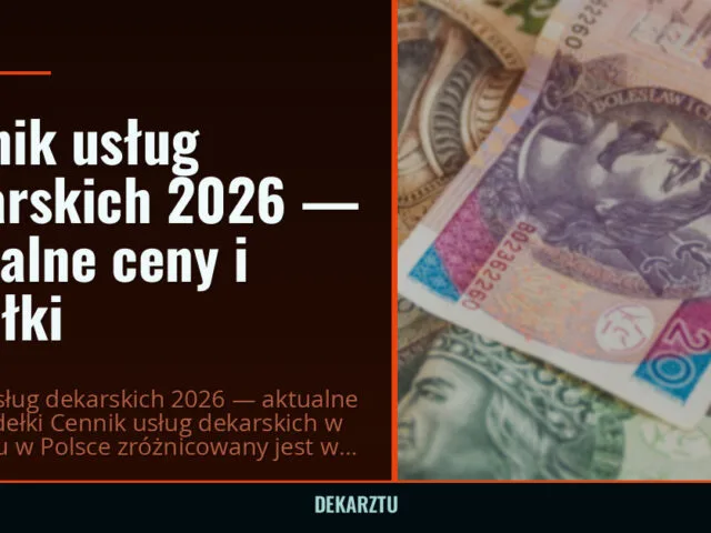 Cennik usług dekarskich 2026 — aktualne ceny i widełki — DekarzTU