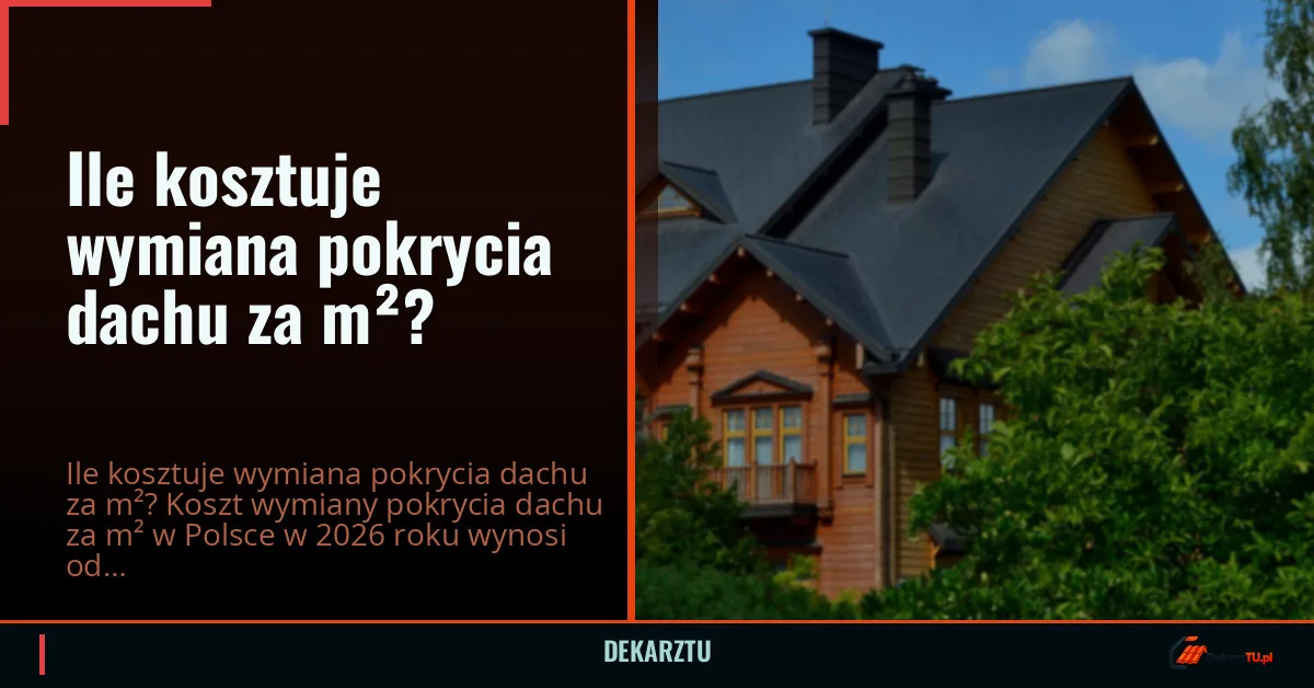 Ile kosztuje wymiana pokrycia dachu za m²?