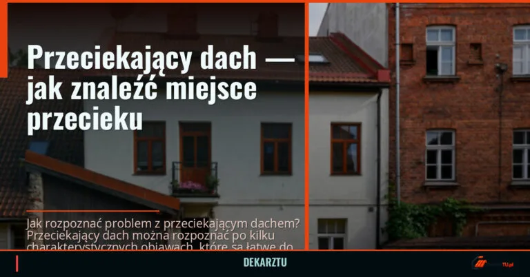 Przeciekający dach — jak znaleźć miejsce przecieku — DekarzTU