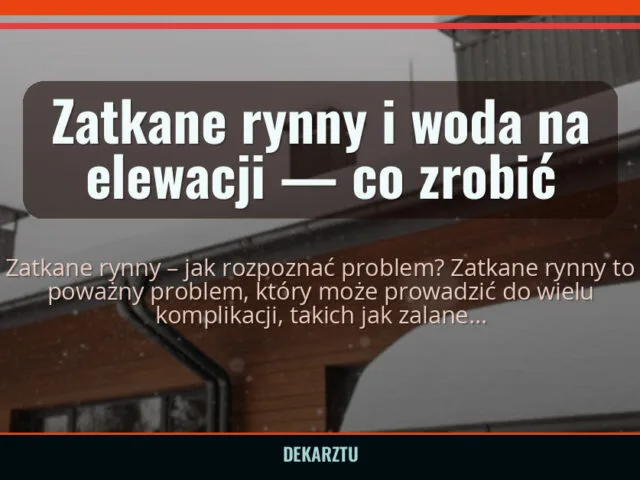 Zatkane rynny i woda na elewacji — co zrobić