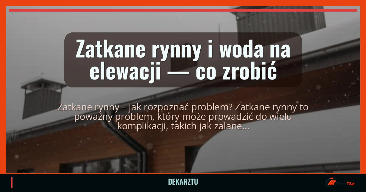 Zatkane rynny i woda na elewacji — co zrobić