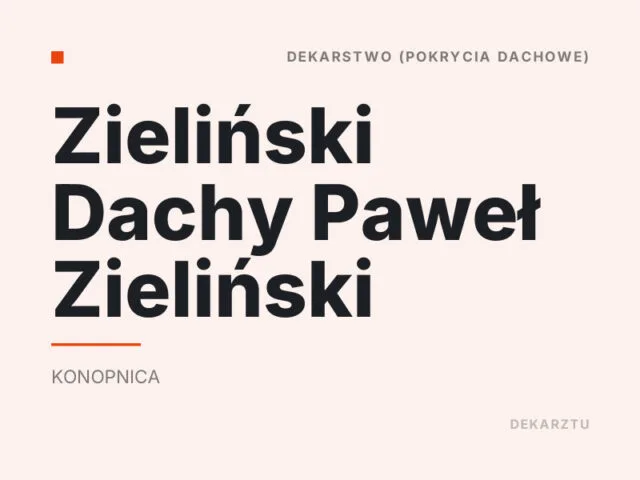 Zieliński Dachy Paweł Zieliński
