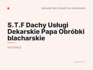 S.T.F Dachy Usługi Dekarskie Papa Obróbki blacharskie