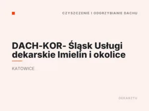 DACH-KOR- Śląsk Usługi dekarskie Imielin i okolice