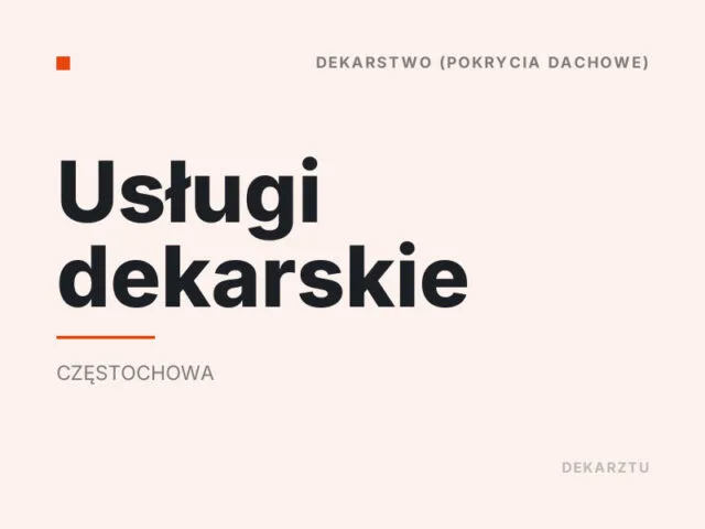 Usługi dekarskie