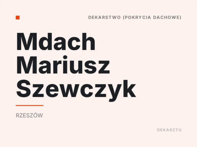Mdach Mariusz Szewczyk