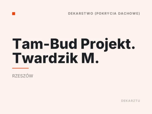 Tam-Bud Projekt. Twardzik M.