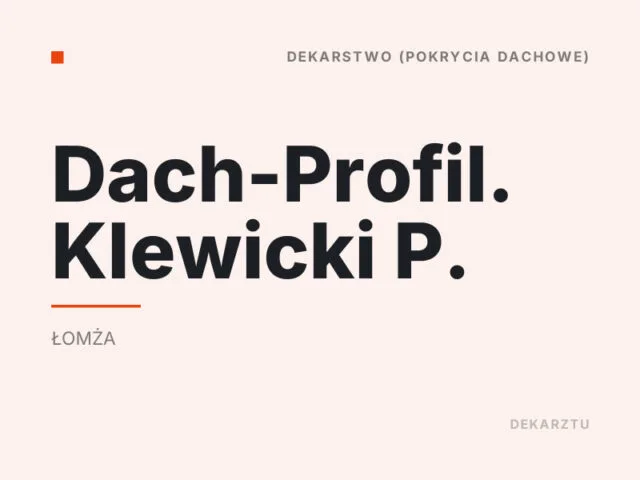 Dach-Profil. Klewicki P.