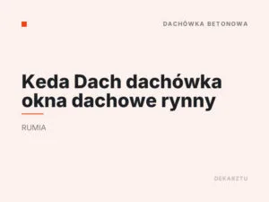 Keda Dach dachówka okna dachowe rynny
