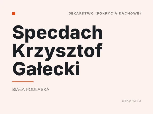 Specdach Krzysztof Gałecki
