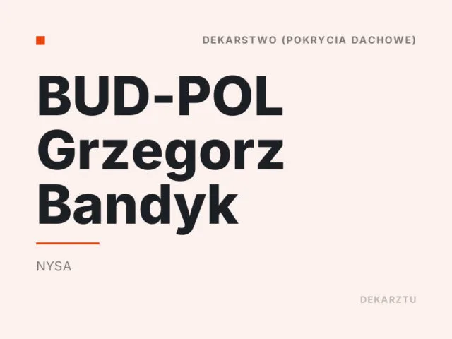 BUD-POL Grzegorz Bandyk