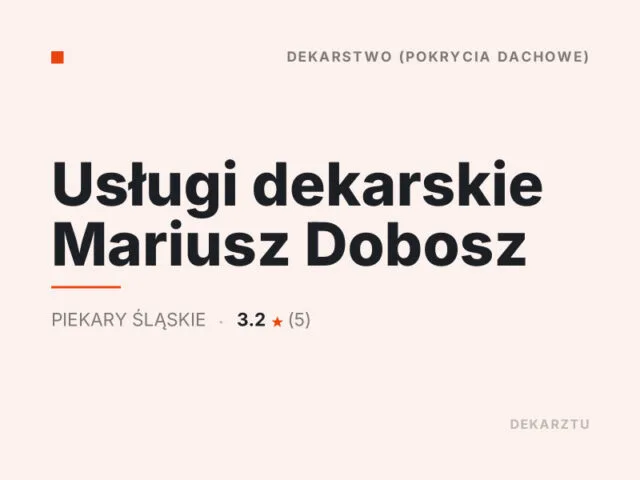 Usługi dekarskie Mariusz Dobosz