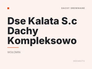Dse Kalata S.c Dachy Kompleksowo