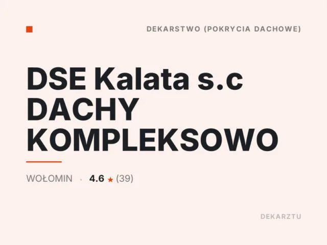 DSE Kalata s.c DACHY KOMPLEKSOWO