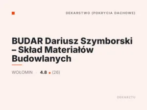 BUDAR Dariusz Szymborski – Skład Materiałów Budowlanych