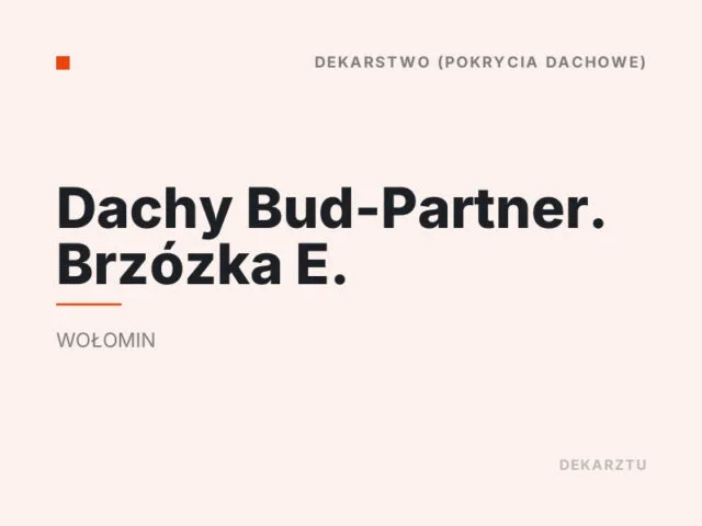 Dachy Bud-Partner. Brzózka E.