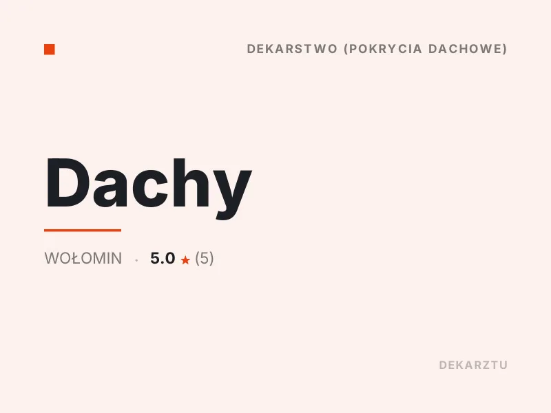 Dachy dekarstwo Wołomin