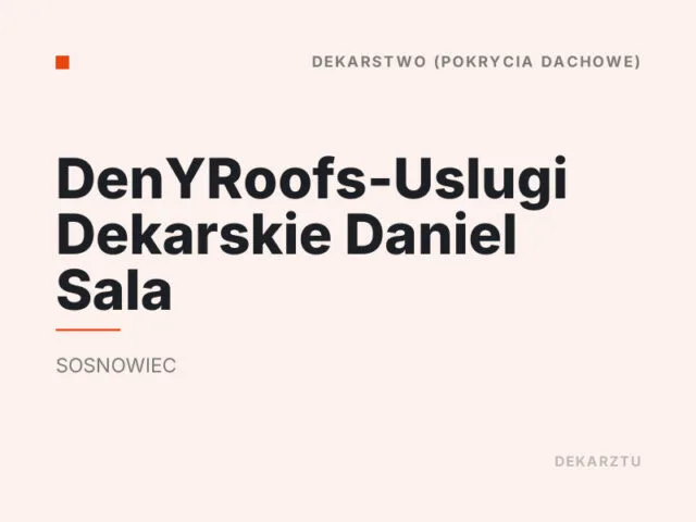 DenYRoofs-Uslugi Dekarskie Daniel Sala