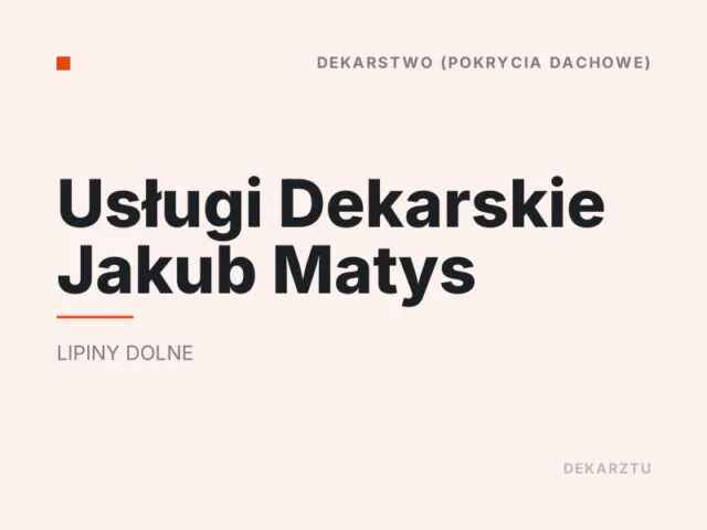 Usługi Dekarskie Jakub Matys