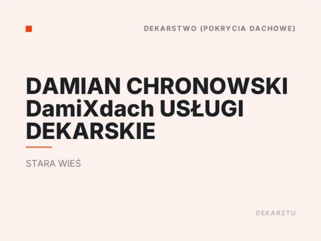 Damian Chronowski Damixdach Usługi Dekarskie