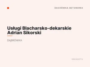 Usługi Blacharsko-dekarskie Adrian Sikorski