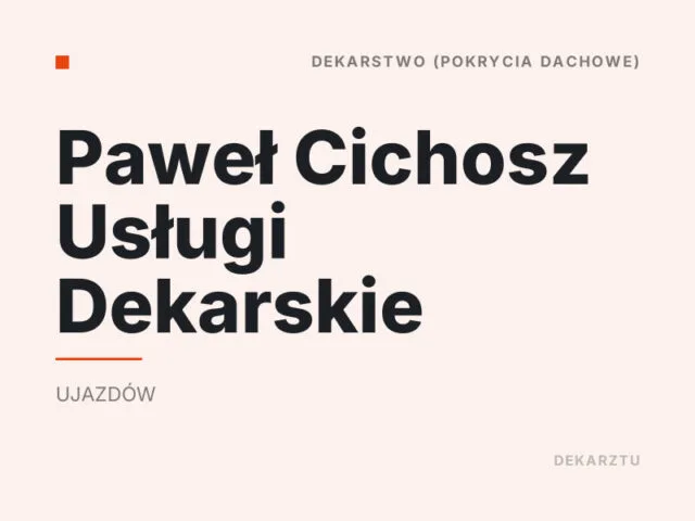 Paweł Cichosz Usługi Dekarskie