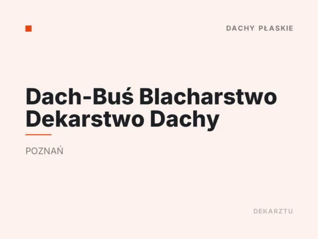 Dach-Buś Blacharstwo Dekarstwo Dachy