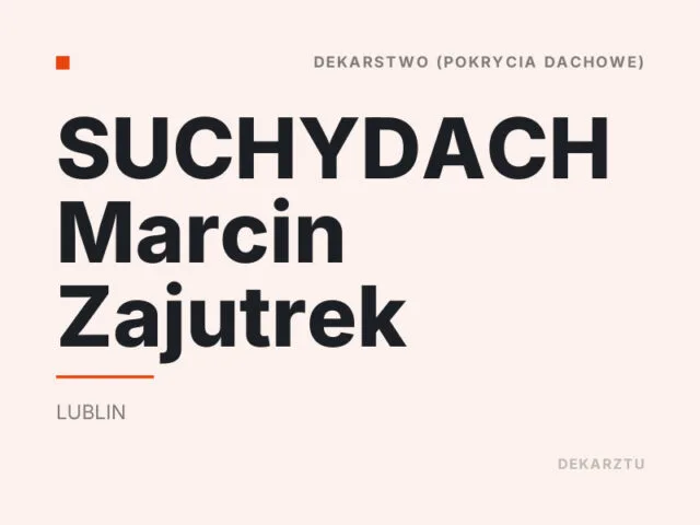 SUCHYDACH Marcin Zajutrek